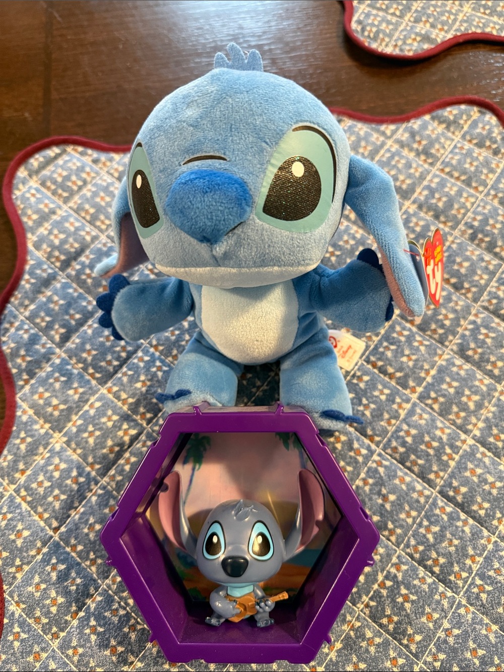 Ty Blue Stitch Plush and Wow Pods Disney Stitch